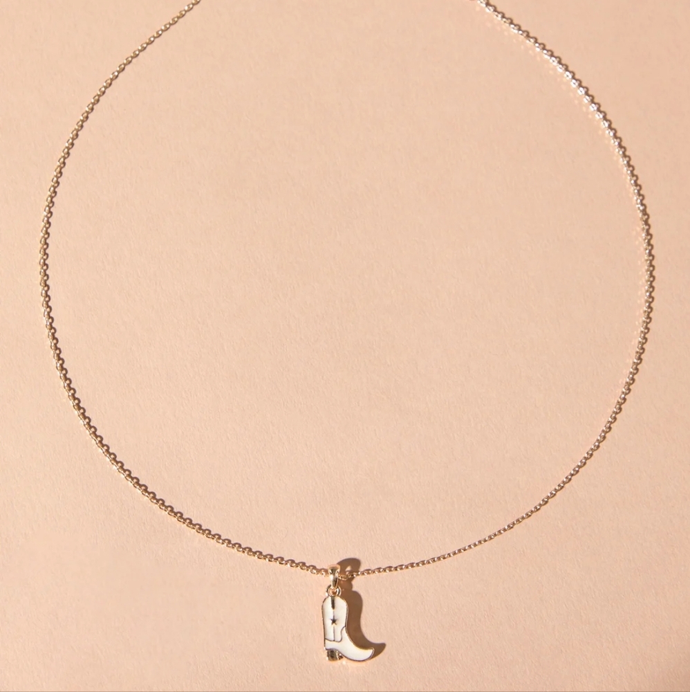 New! Altar'd State Cowboy Boot Charm Necklace